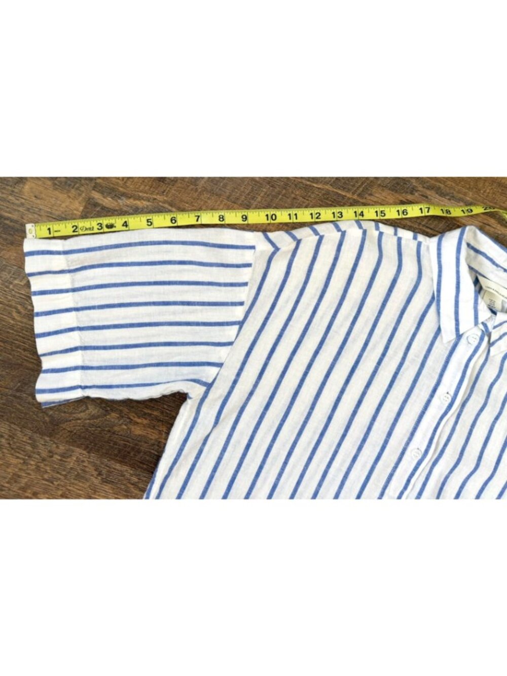 H&M Linen Blend Striped Button-Up Collared Shirt Women's XS - Picture 6 of 10